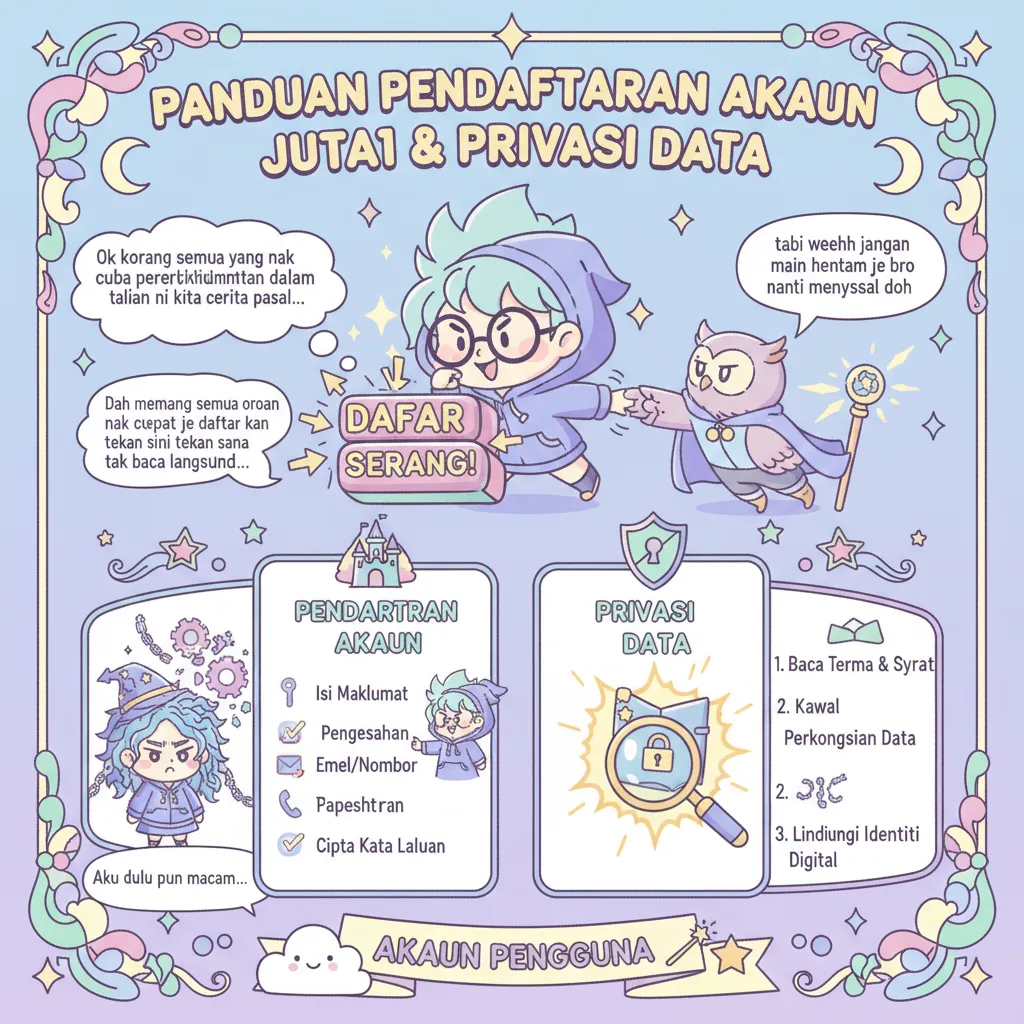 Panduan Pendaftaran Akaun Juta1 & Privasi Data