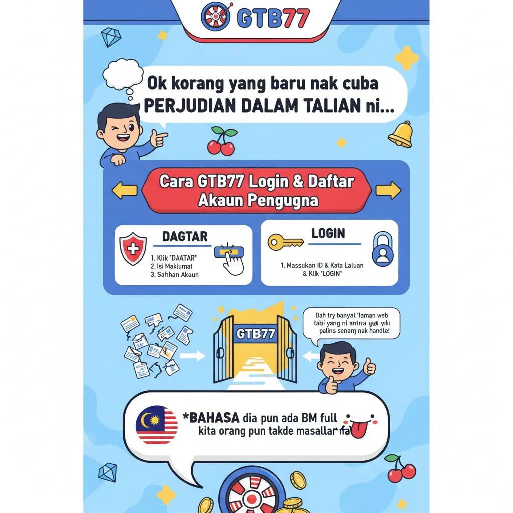 Cara GTB77 Login & Daftar Akaun Pengguna